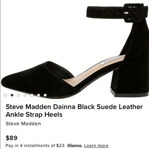 Steve Madden Dainna Black Suede Heels